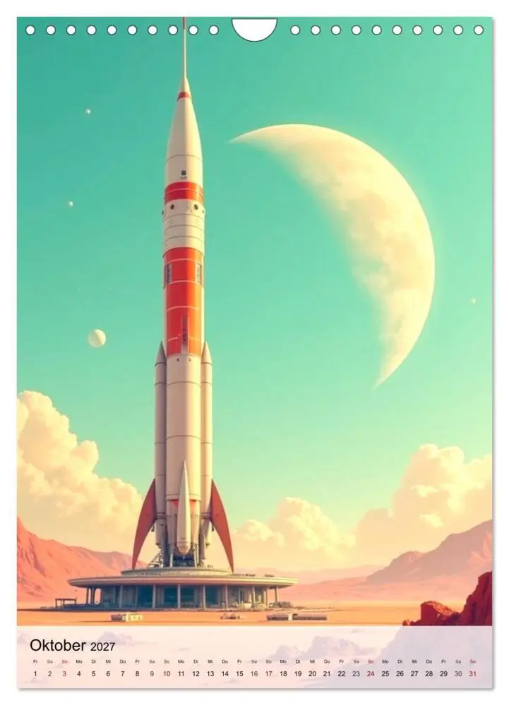 Bild: 9783516815863 | Retro Sci-Fi - Aufbruch zu neuen Grenzen (Wandkalender 2027 DIN A4...