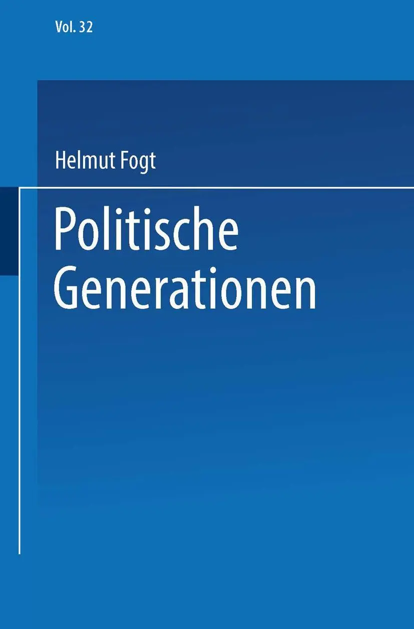 Cover: 9783531115863 | Politische Generationen | Helmut Fogt | Taschenbuch | vi | Deutsch
