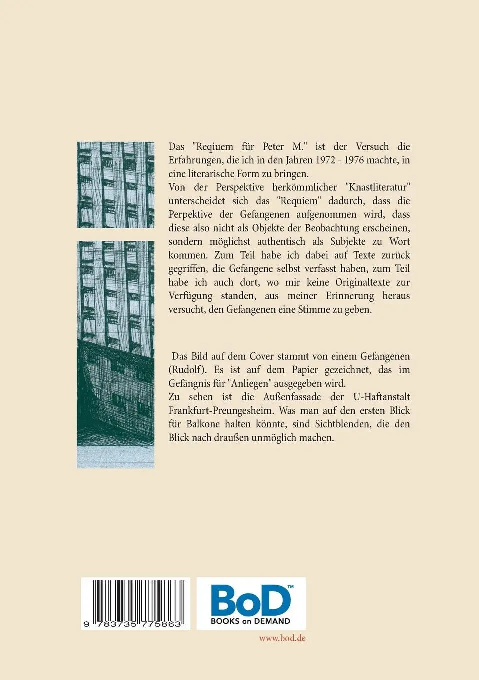 Rückseite: 9783735775863 | Ein Totenhaus | Requiem für Peter M. | Lothar Helm | Taschenbuch