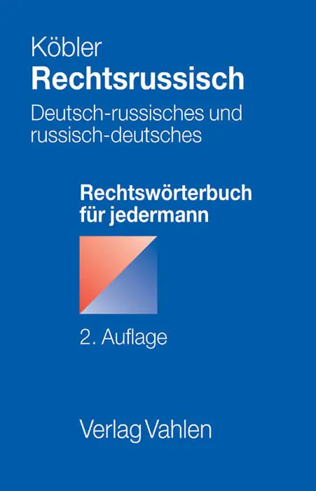 Cover: 9783800635863 | Rechtsrussisch | Gerhard Köbler | Taschenbuch | XXII | Deutsch | 2008