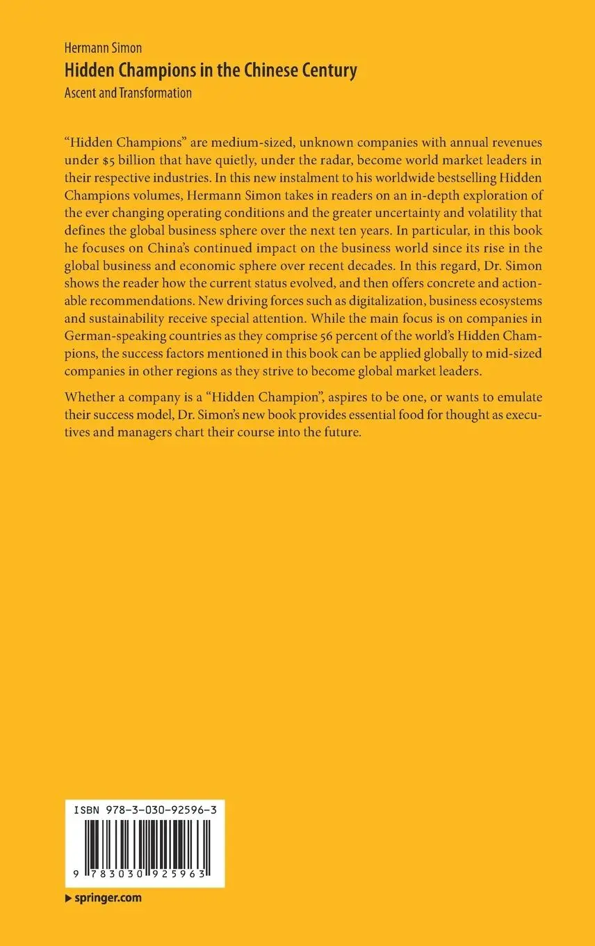 Rückseite: 9783030925963 | Hidden Champions in the Chinese Century | Ascent and Transformation