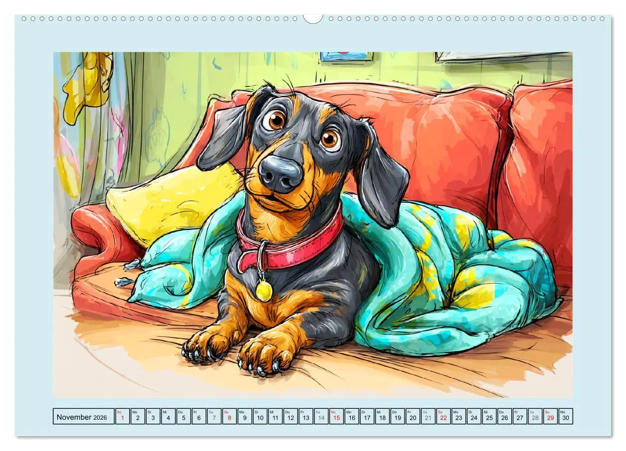 Bild: 9783516595963 | Dackel Fun. Zauberhafte Hunde Cartoons fürs Herz (hochwertiger...