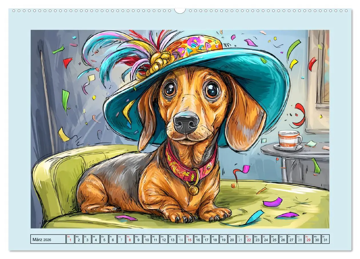 Bild: 9783516595963 | Dackel Fun. Zauberhafte Hunde Cartoons fürs Herz (hochwertiger...