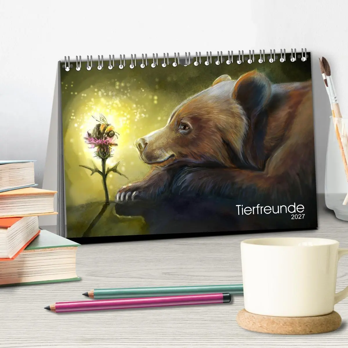 Bild: 9783569515963 | Tierfreunde (Tischkalender 2027 DIN A5 quer), CALVENDO Monatskalender
