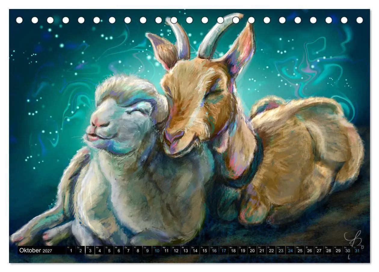 Bild: 9783569515963 | Tierfreunde (Tischkalender 2027 DIN A5 quer), CALVENDO Monatskalender