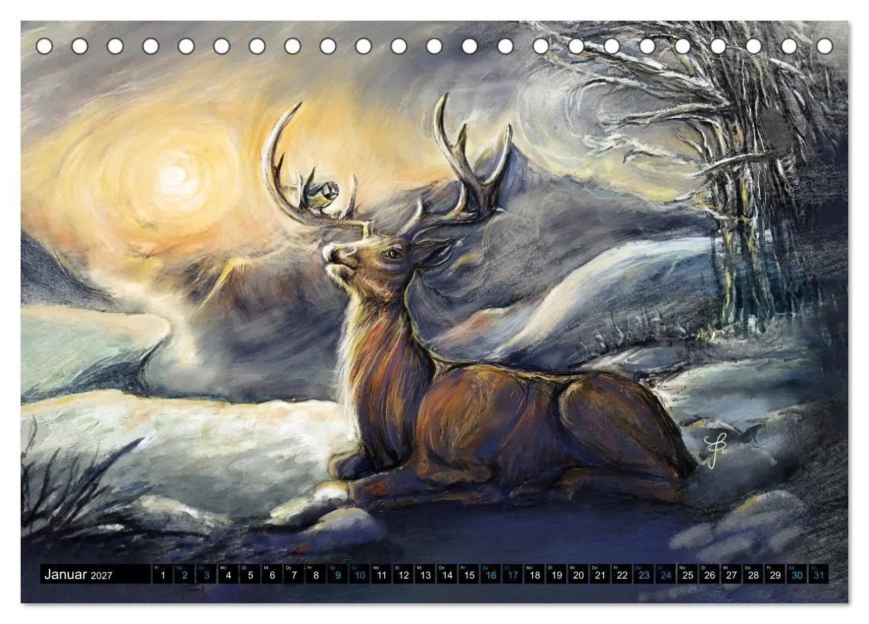 Bild: 9783569515963 | Tierfreunde (Tischkalender 2027 DIN A5 quer), CALVENDO Monatskalender