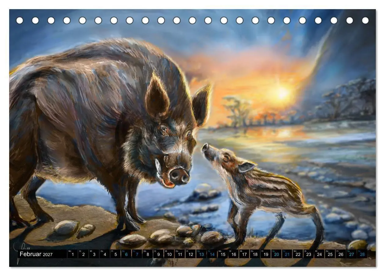 Bild: 9783569515963 | Tierfreunde (Tischkalender 2027 DIN A5 quer), CALVENDO Monatskalender