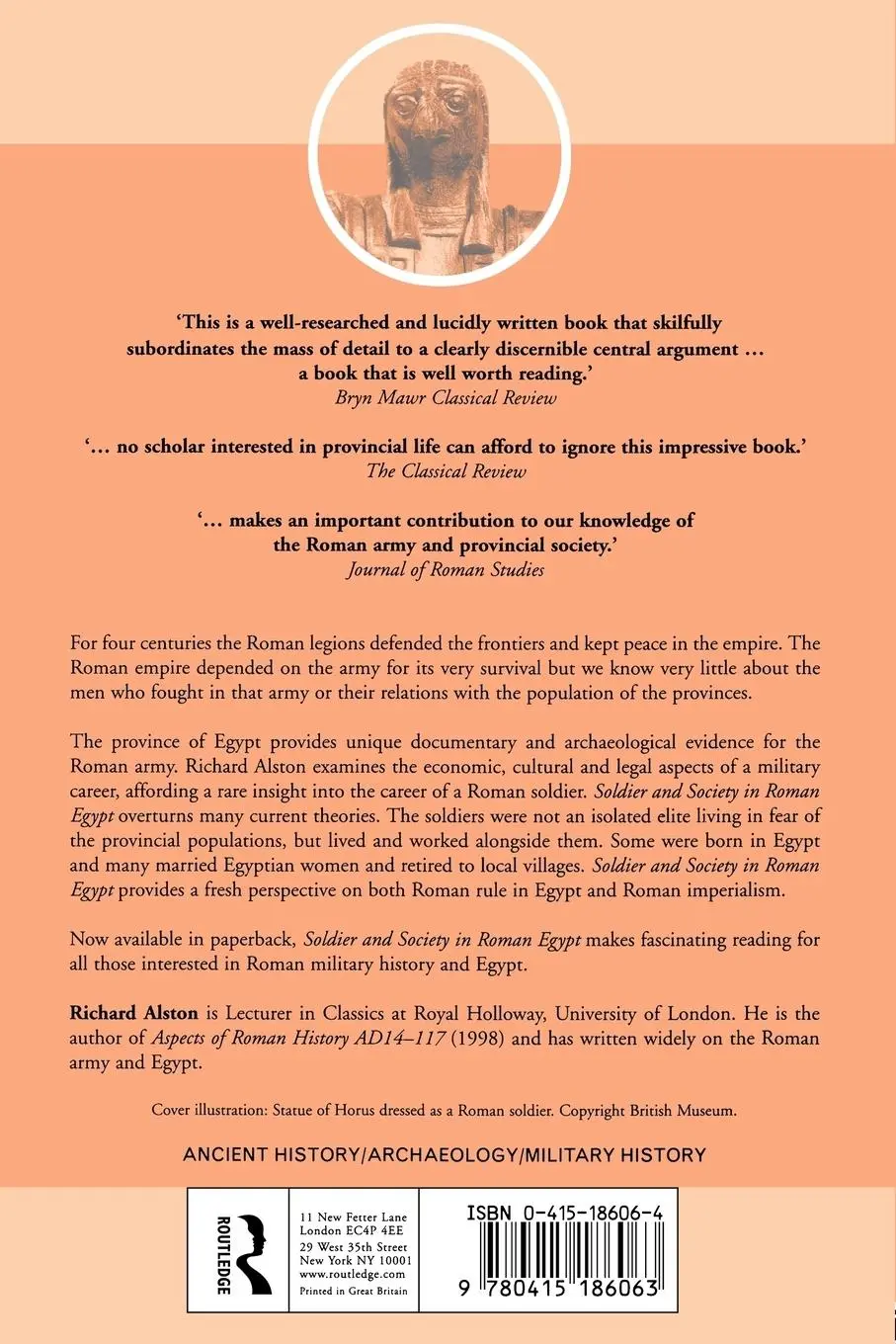 Rückseite: 9780415186063 | Soldier and Society in Roman Egypt | A Social History | Richard Alston