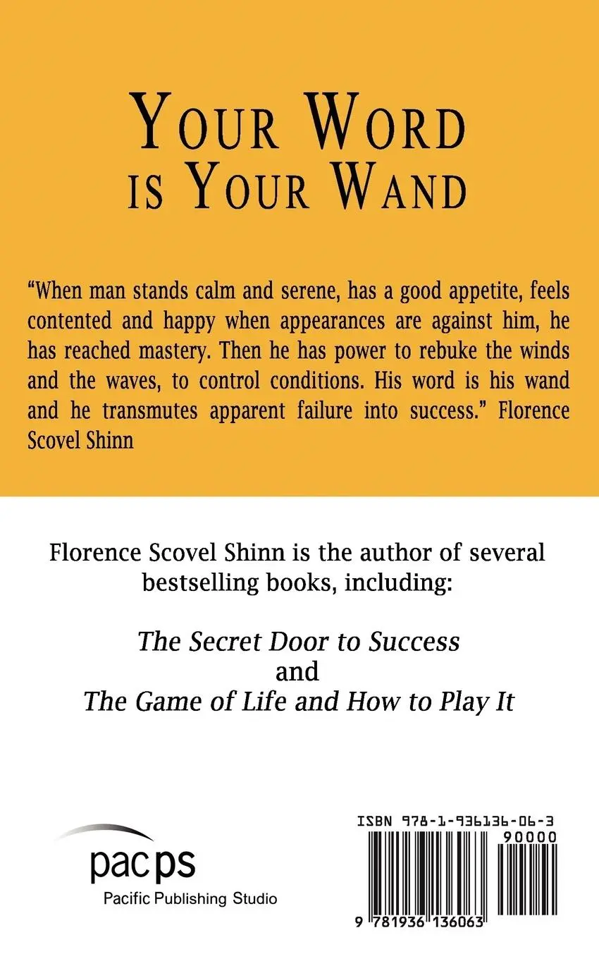 Rückseite: 9781936136063 | Your Word is Your Wand | Florence Scovel Shinn | Taschenbuch | 2009