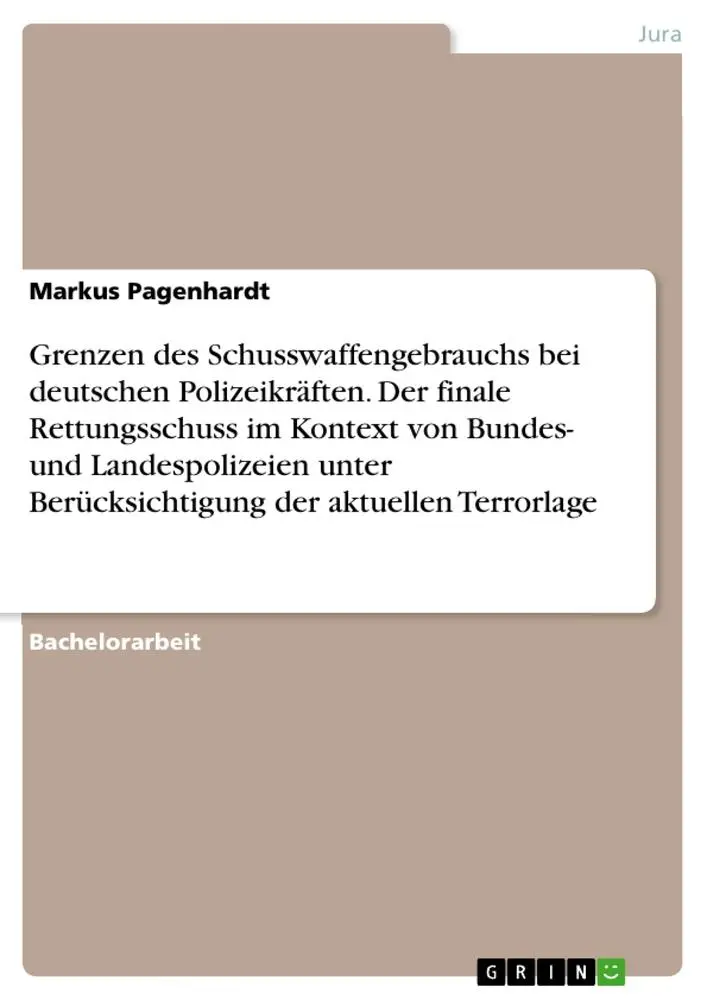 Cover: 9783346966063 | Grenzen des Schusswaffengebrauchs bei deutschen Polizeikräften. Der...