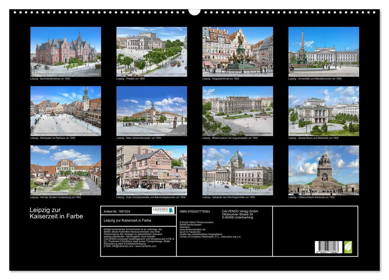 Bild: 9783457776063 | Leipzig zur Kaiserzeit in Farbe (Wandkalender 2026 DIN A2 quer),...