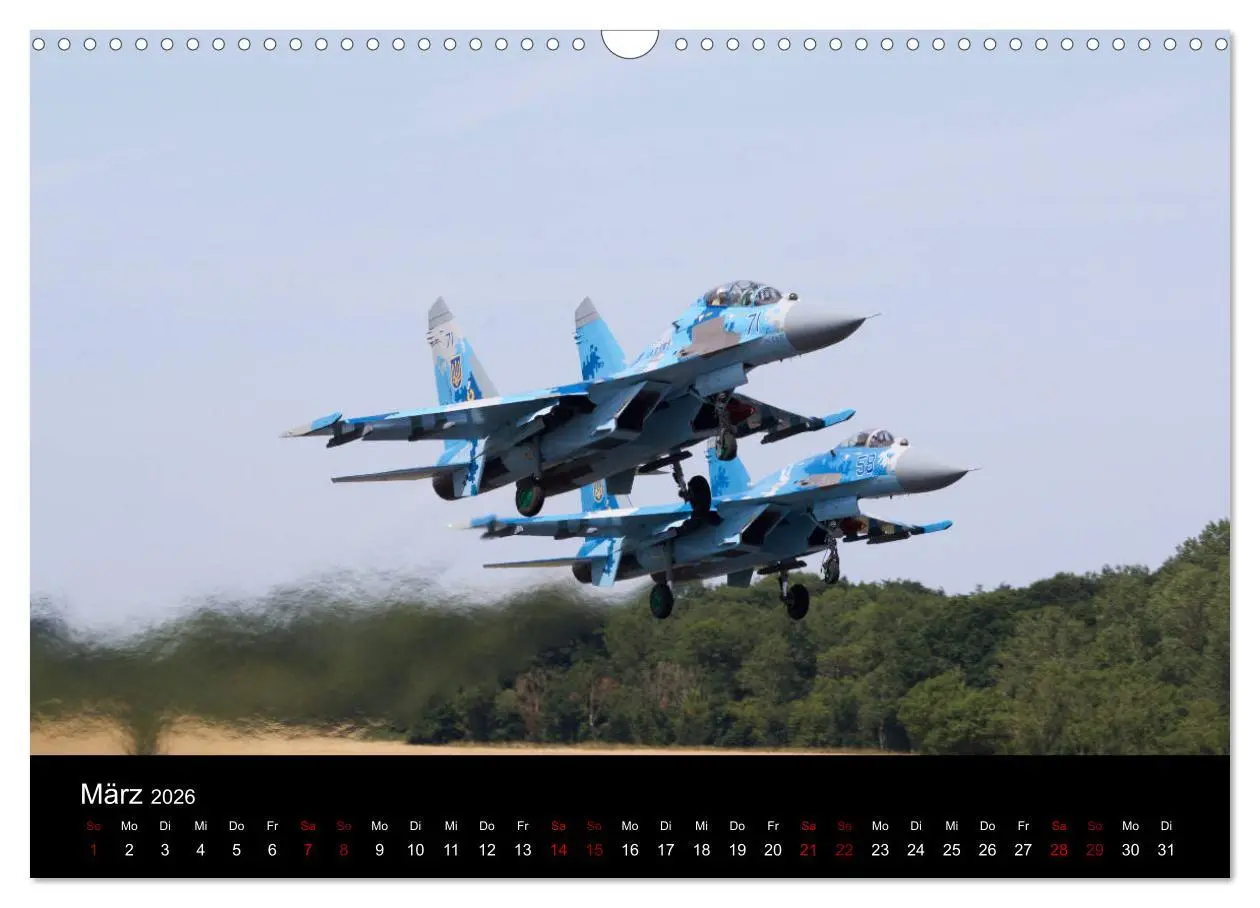 Bild: 9783457846063 | Militärjets (Wandkalender 2026 DIN A3 quer), CALVENDO Monatskalender