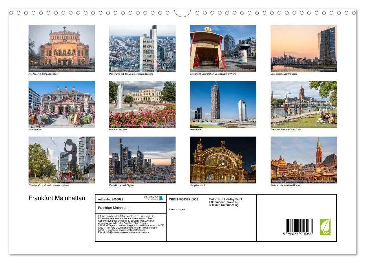 Bild: 9783457916063 | Frankfurt Mainhattan (Wandkalender 2026 DIN A3 quer), CALVENDO...