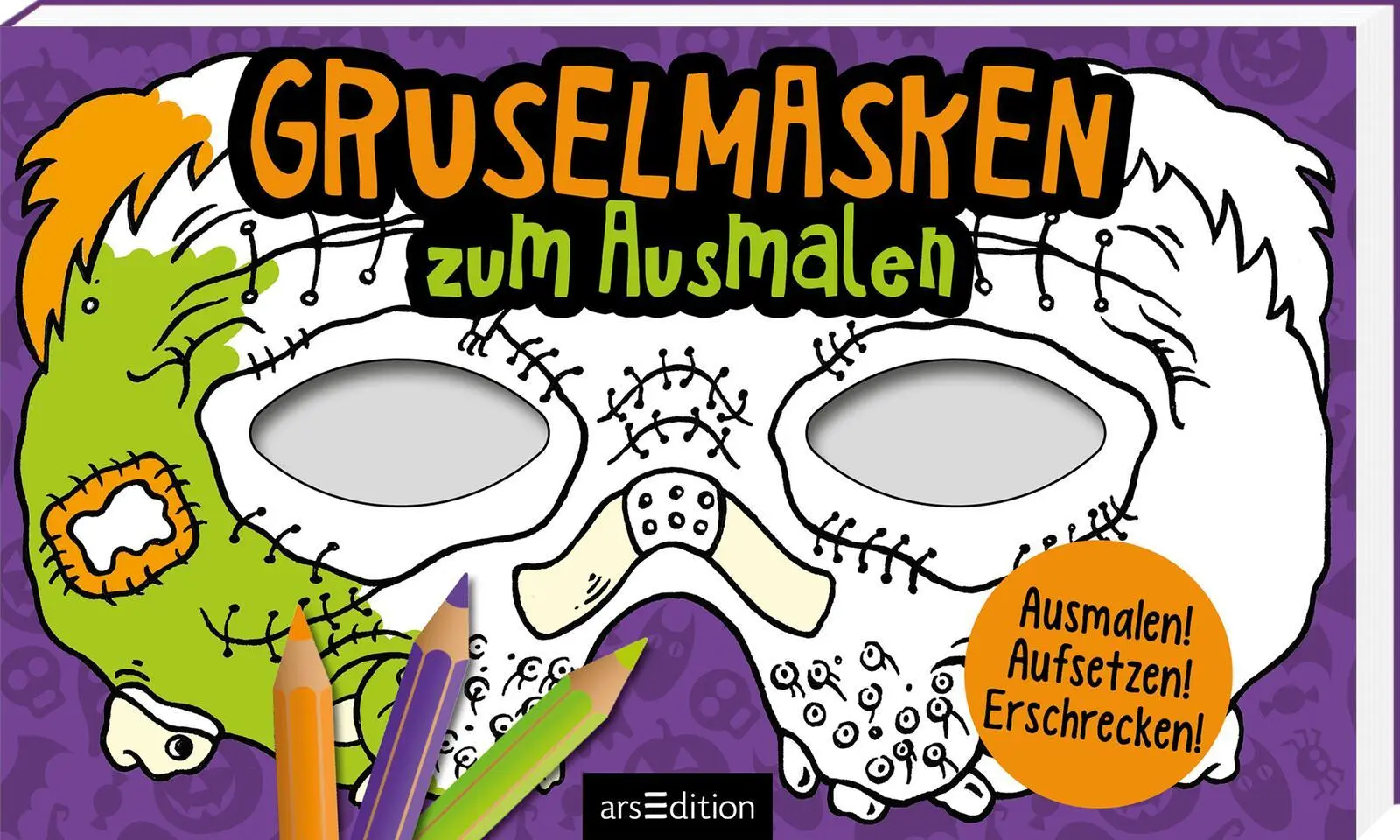 Cover: 4014489136163 | Gruselmasken zum Ausmalen | Ausmalen! Aufsetzen! Erschrecken! | 40 S.