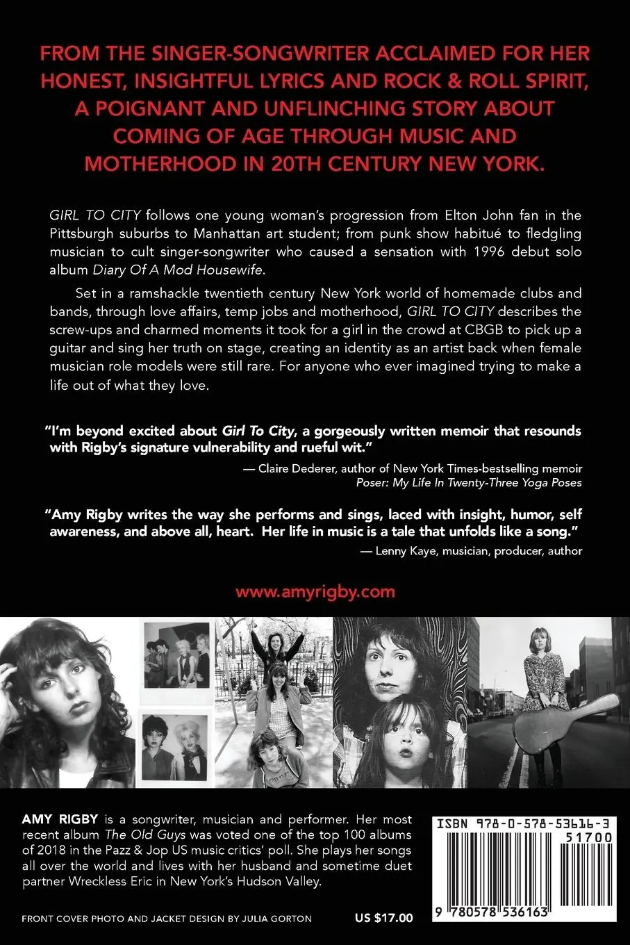 Rückseite: 9780578536163 | Girl To City | A Memoir | Amy Rigby | Taschenbuch | Englisch | 2019