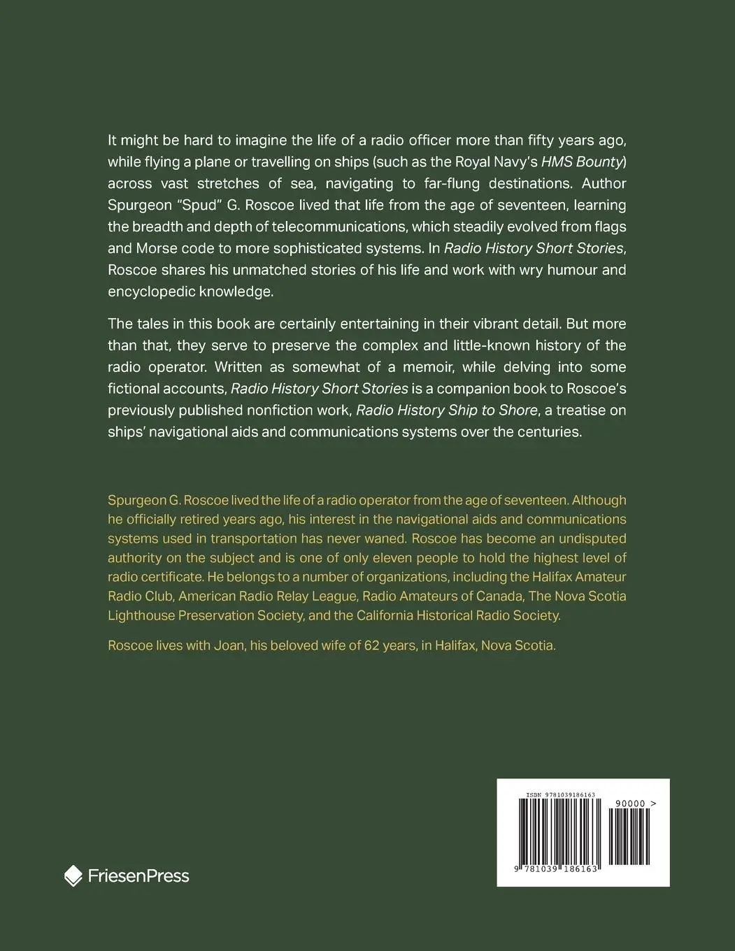 Rückseite: 9781039186163 | Radio History Short Stories | Spurgeon G. Roscoe | Taschenbuch | 2023