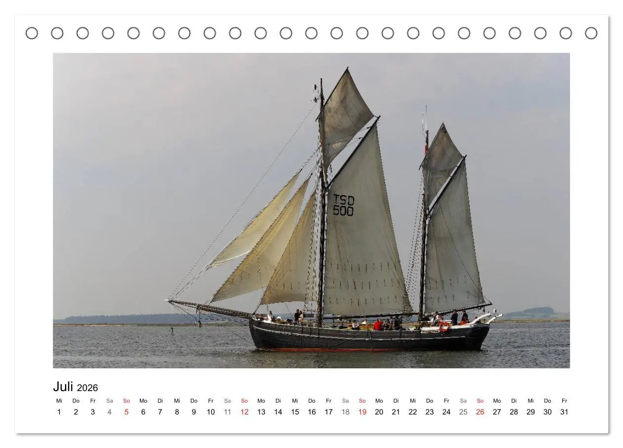Bild: 9783457836163 | Segelschiffe auf dem Limfjord (Tischkalender 2026 DIN A5 quer),...