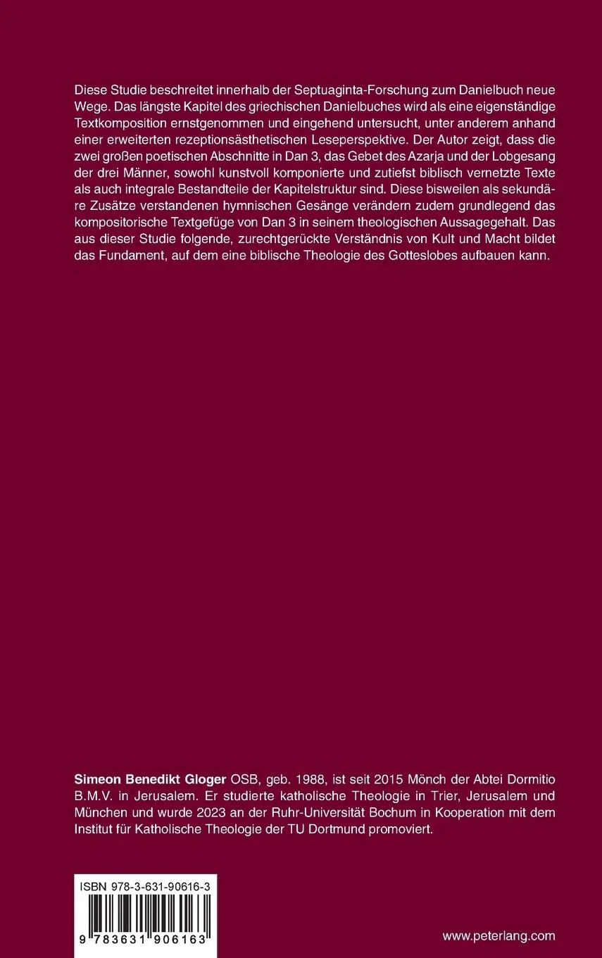 Rückseite: 9783631906163 | Ein Tempel aus Lobgesang | Simeon Gloger | Buch | 468 S. | Deutsch