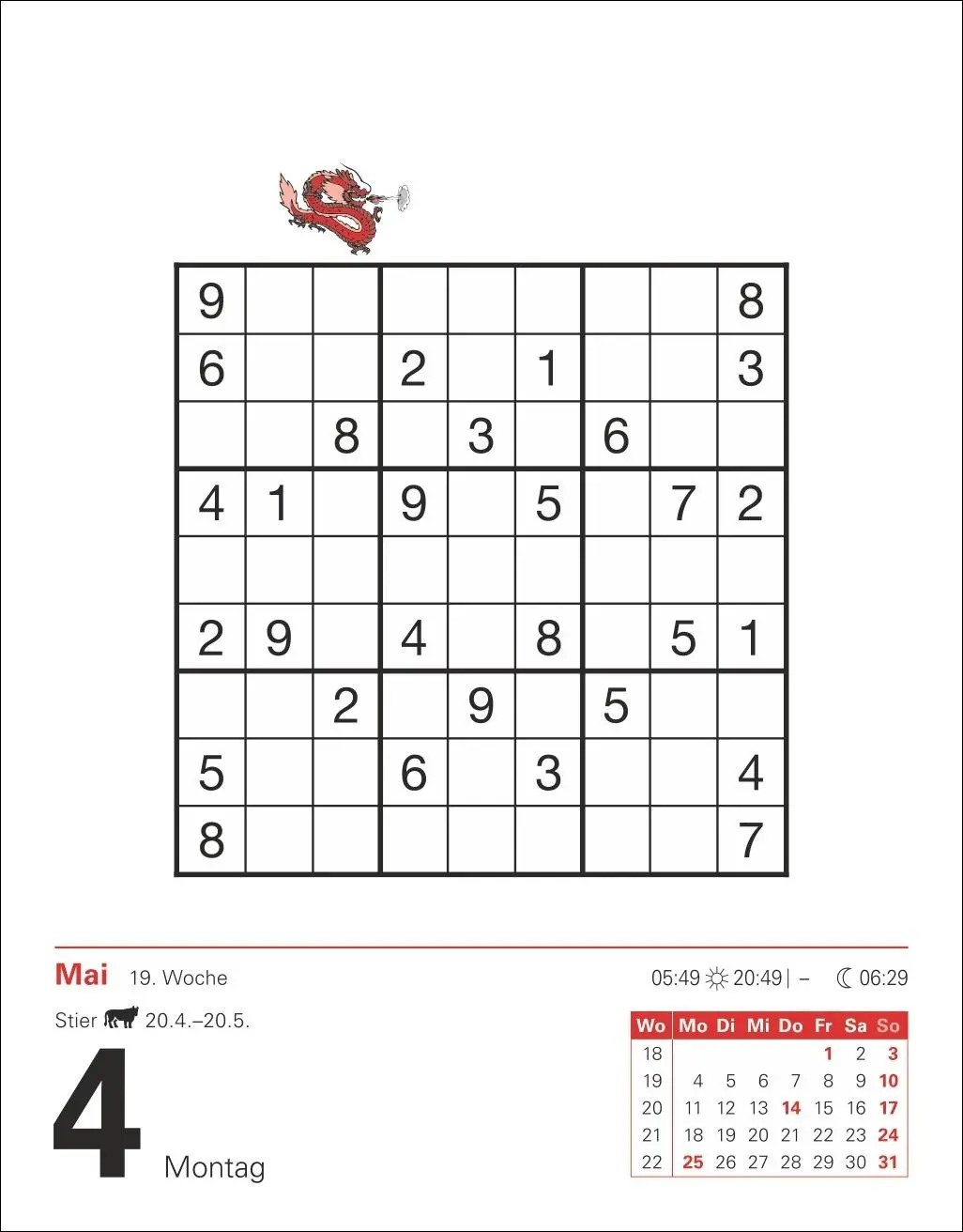 Bild: 9783840036163 | Sudoku Tagesabreißkalender 2026 - Das Kult-Rätsel aus Japan | Krüger