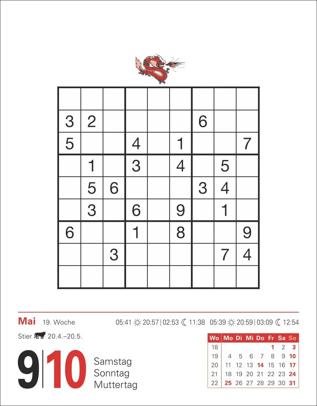Bild: 9783840036163 | Sudoku Tagesabreißkalender 2026 - Das Kult-Rätsel aus Japan | Krüger
