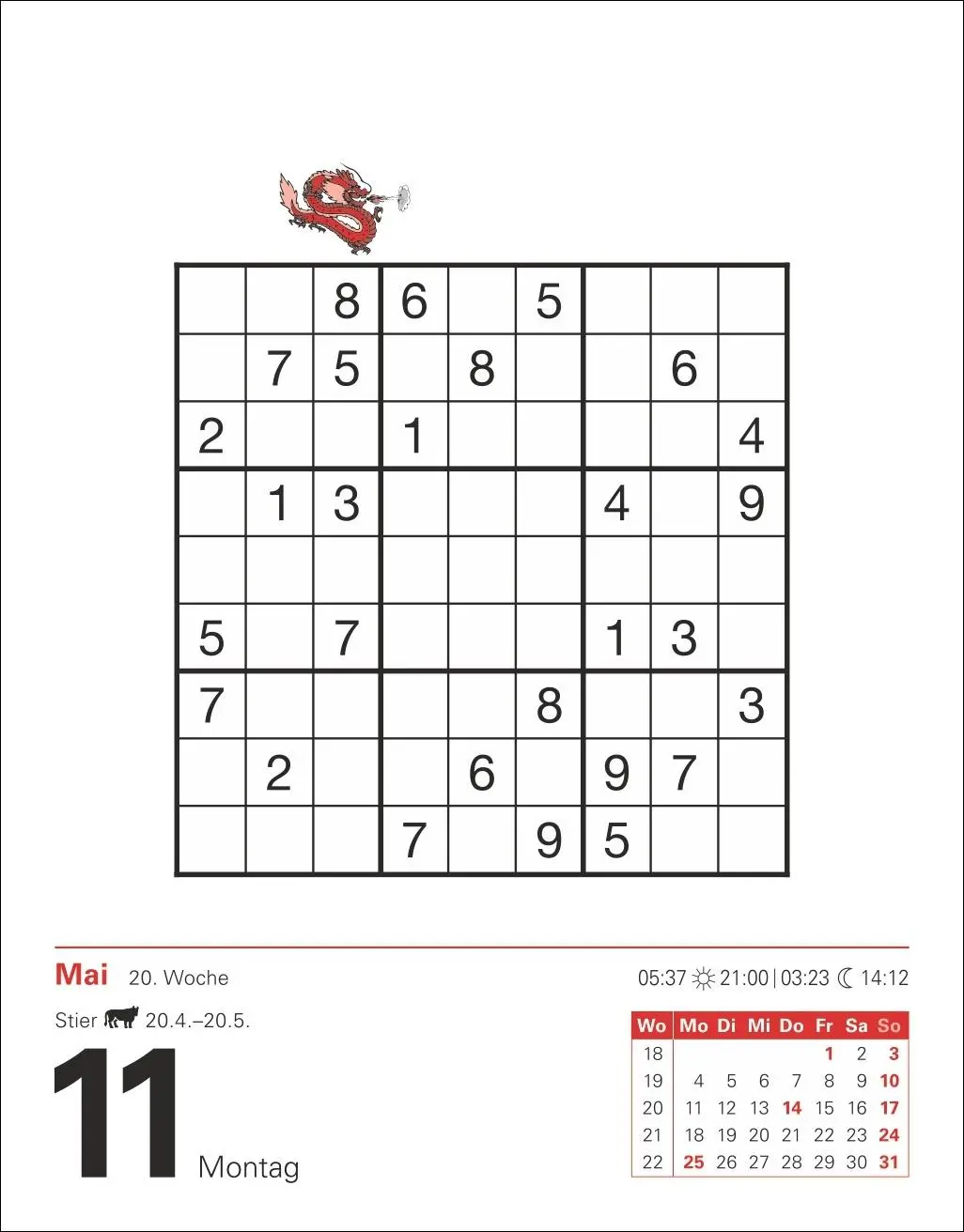 Bild: 9783840036163 | Sudoku Tagesabreißkalender 2026 - Das Kult-Rätsel aus Japan | Krüger