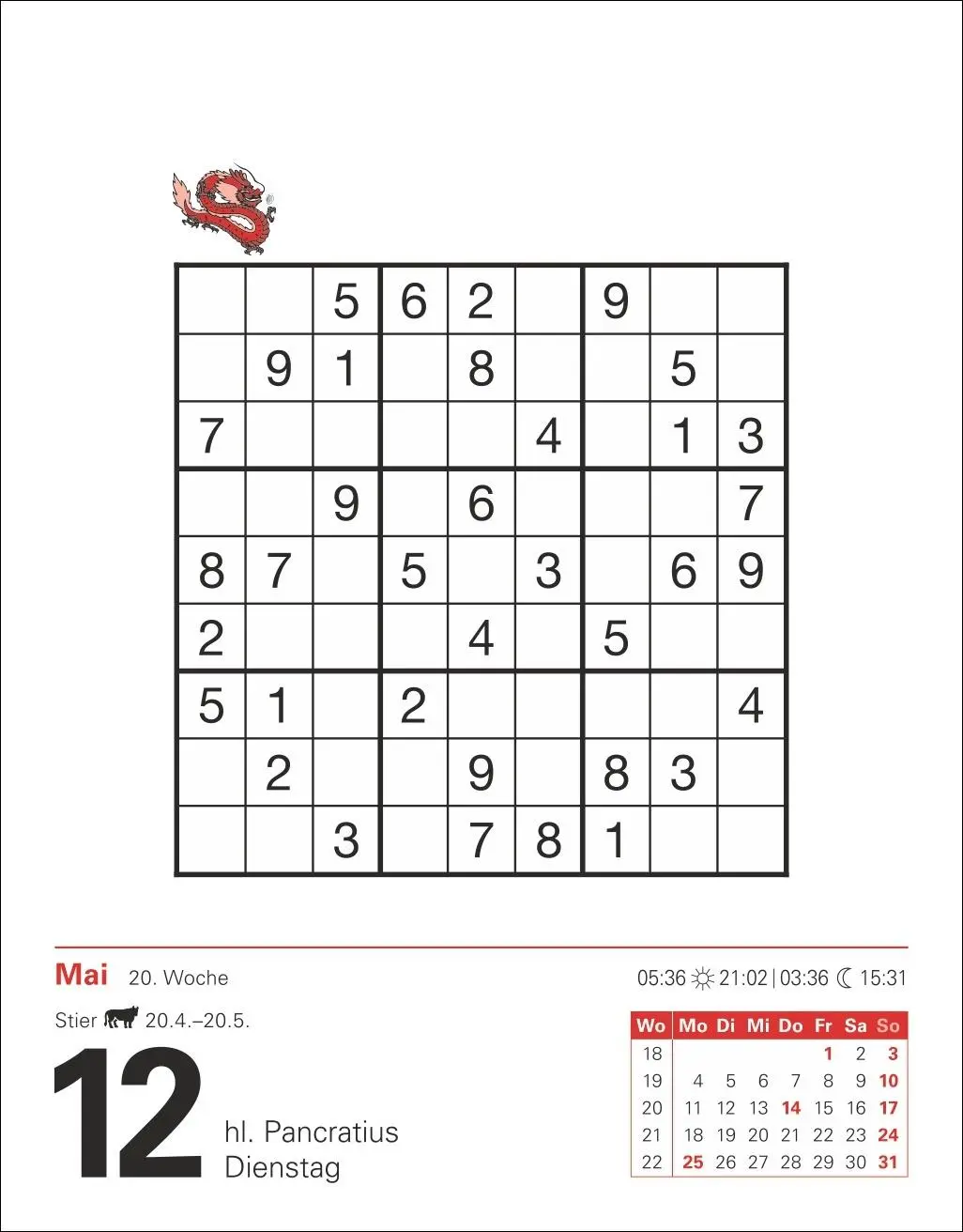 Bild: 9783840036163 | Sudoku Tagesabreißkalender 2026 - Das Kult-Rätsel aus Japan | Krüger