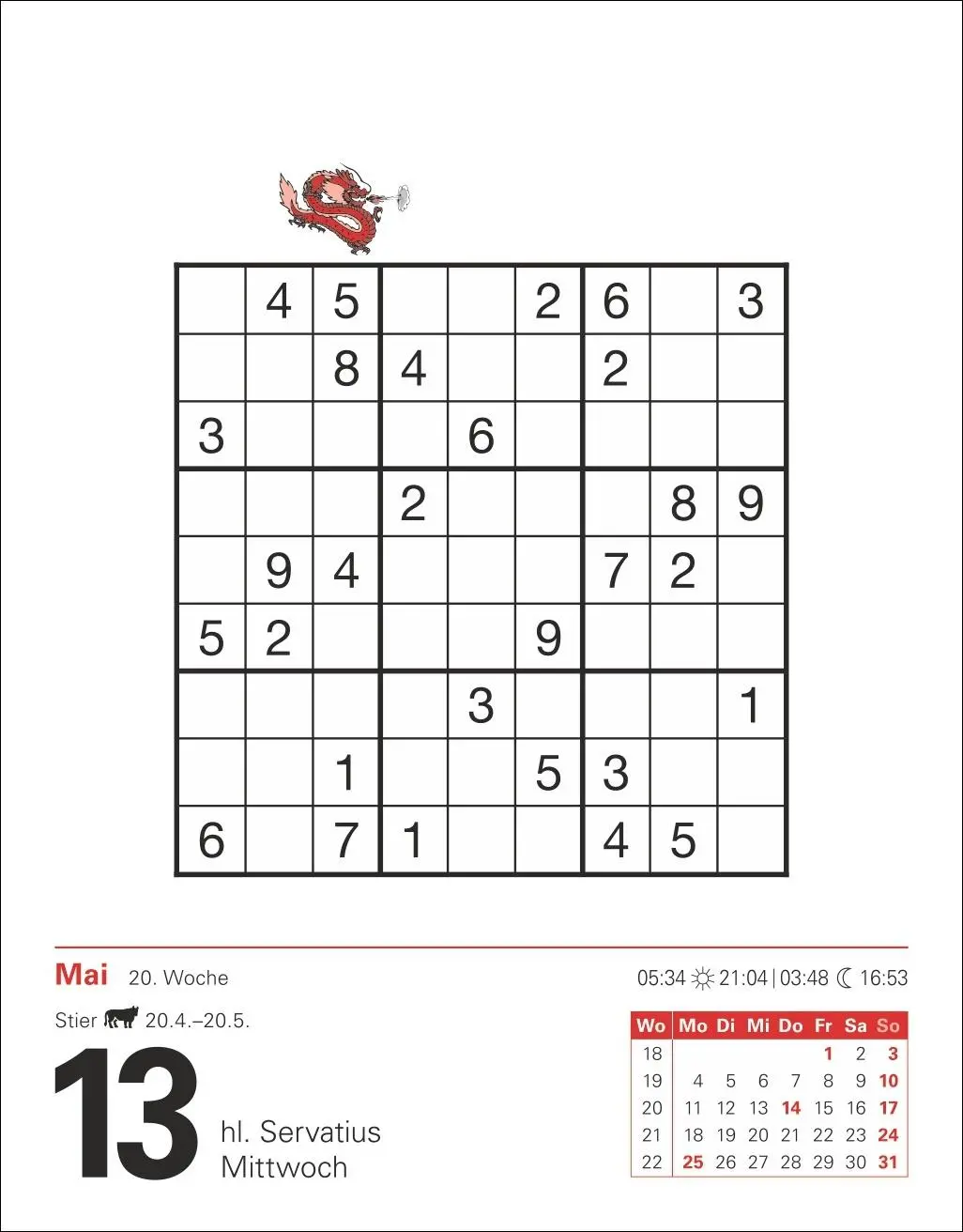 Bild: 9783840036163 | Sudoku Tagesabreißkalender 2026 - Das Kult-Rätsel aus Japan | Krüger
