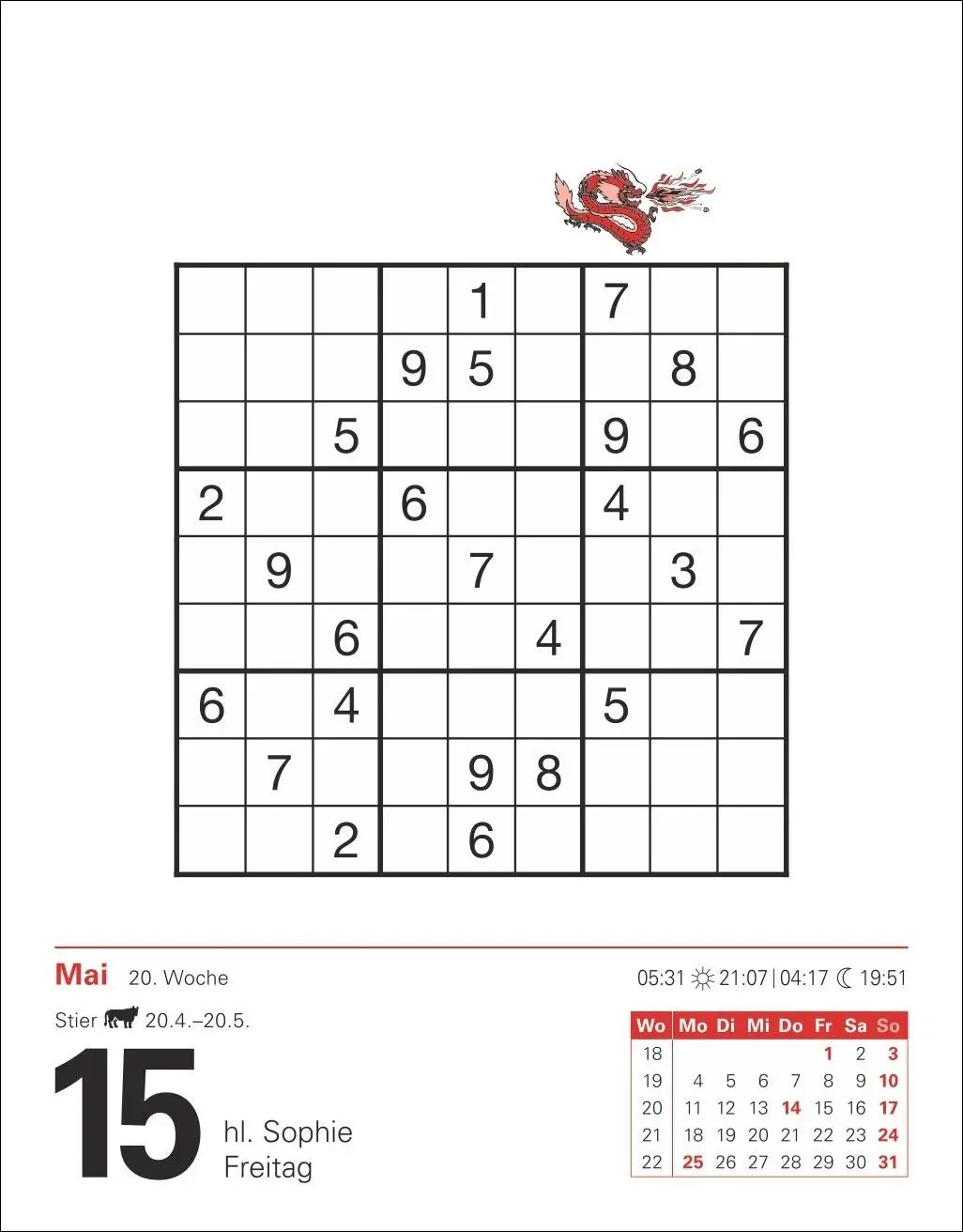 Bild: 9783840036163 | Sudoku Tagesabreißkalender 2026 - Das Kult-Rätsel aus Japan | Krüger