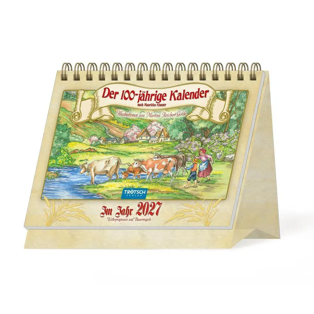 Cover: 9783988026163 | TRÖTSCH - Aufstellkalender Der 100-jährige Kalender 2027 | KG | 24 S.