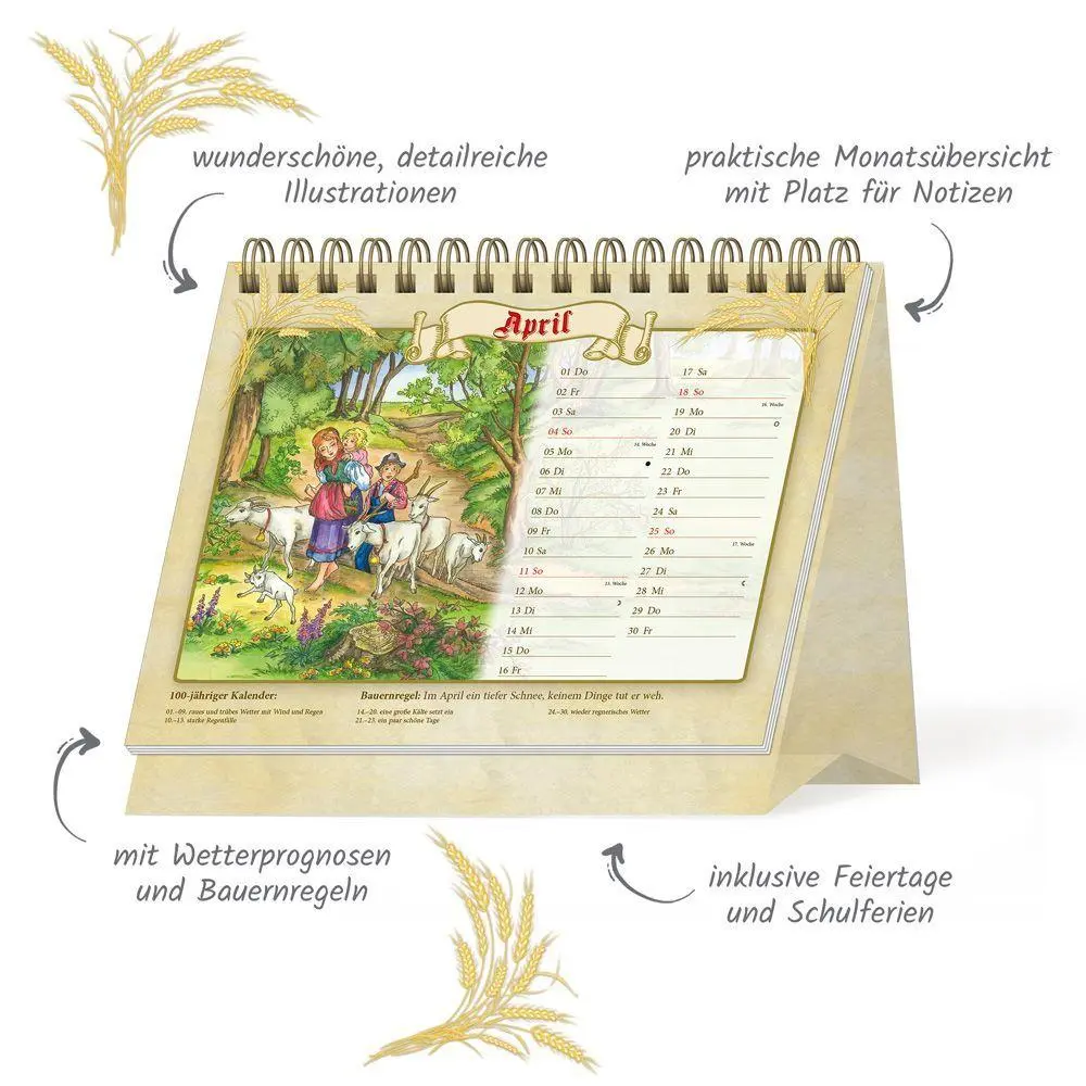 Bild: 9783988026163 | TRÖTSCH - Aufstellkalender Der 100-jährige Kalender 2027 | KG | 24 S.