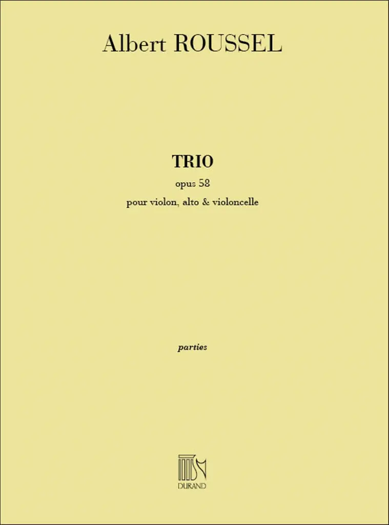 Cover: 9790044056163 | Trio Op 58 Violon-Alto-Violoncelle | Albert Roussel | Stimmensatz