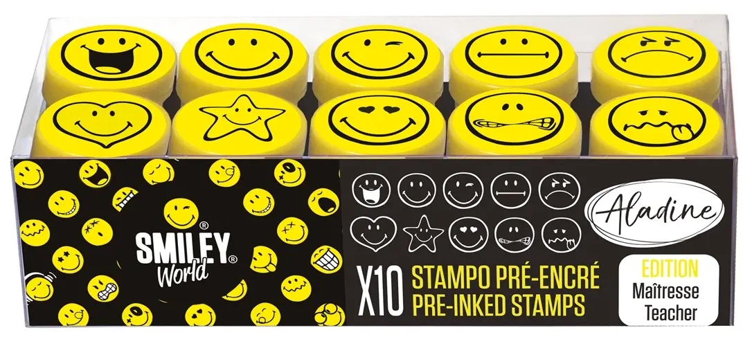 Cover: 3660016036263 | Stampo Easy Smiley | Karton | 10 mit integrierter Tinte | 3003626