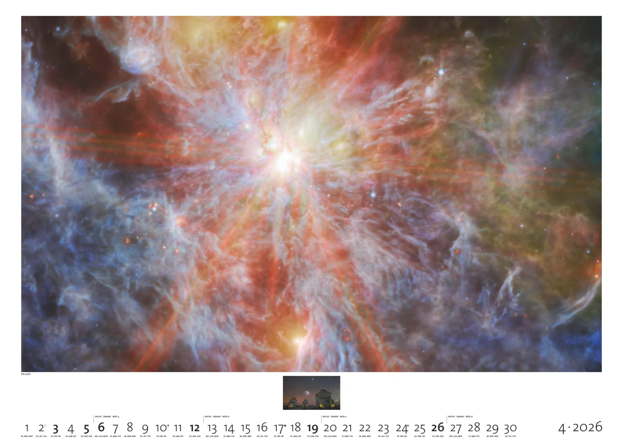 Bild: 4069095006263 | Sternzeit 2026 - Bild-Kalender - Poster-Kalender - 70x50 | Mokler
