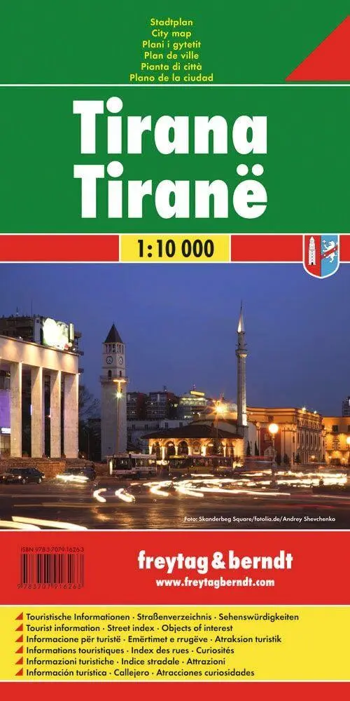 Cover: 9783707916263 | Tirana 1 : 10 000 Stadtplan | Freytag-Berndt und Artaria KG | Deutsch