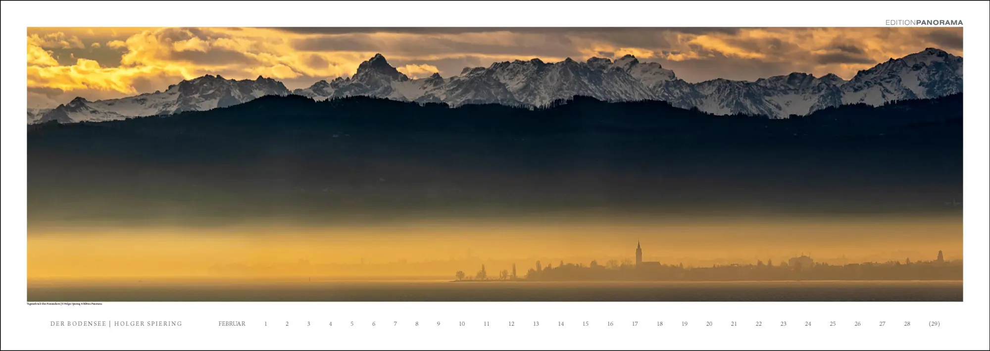 Bild: 9783898236263 | Der Bodensee | Immerwährender Panorama-Kalender, 110 x 39 cm | XIV