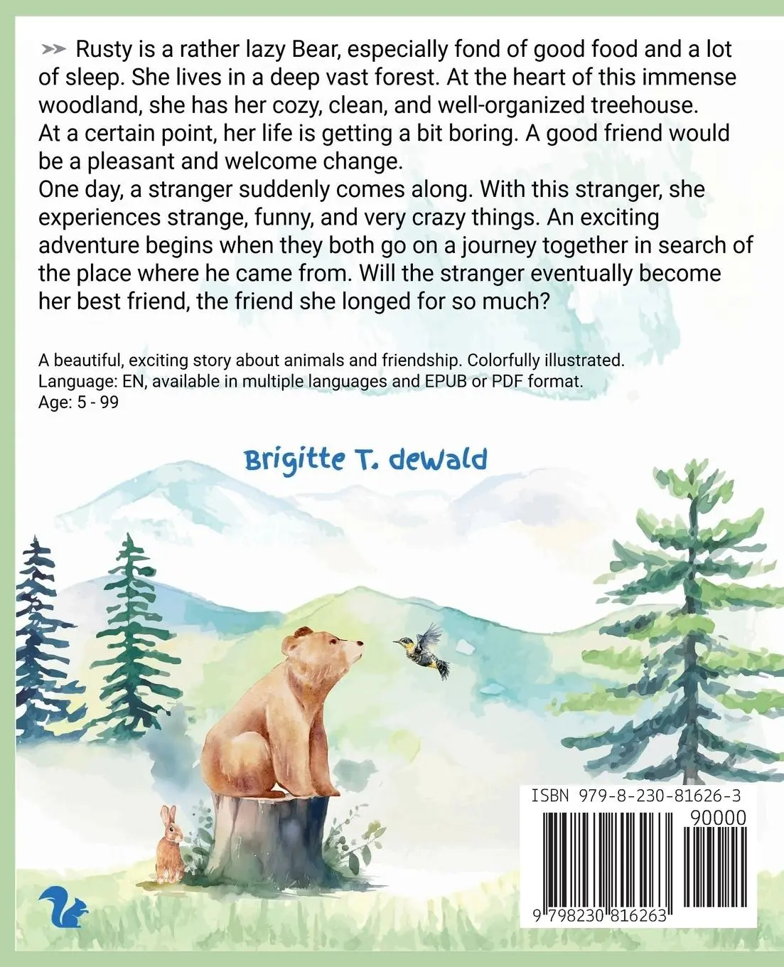 Rückseite: 9798230816263 | Rusty The Bear - An Adventure With Sqeeky | Brigitte T. deWald | Buch