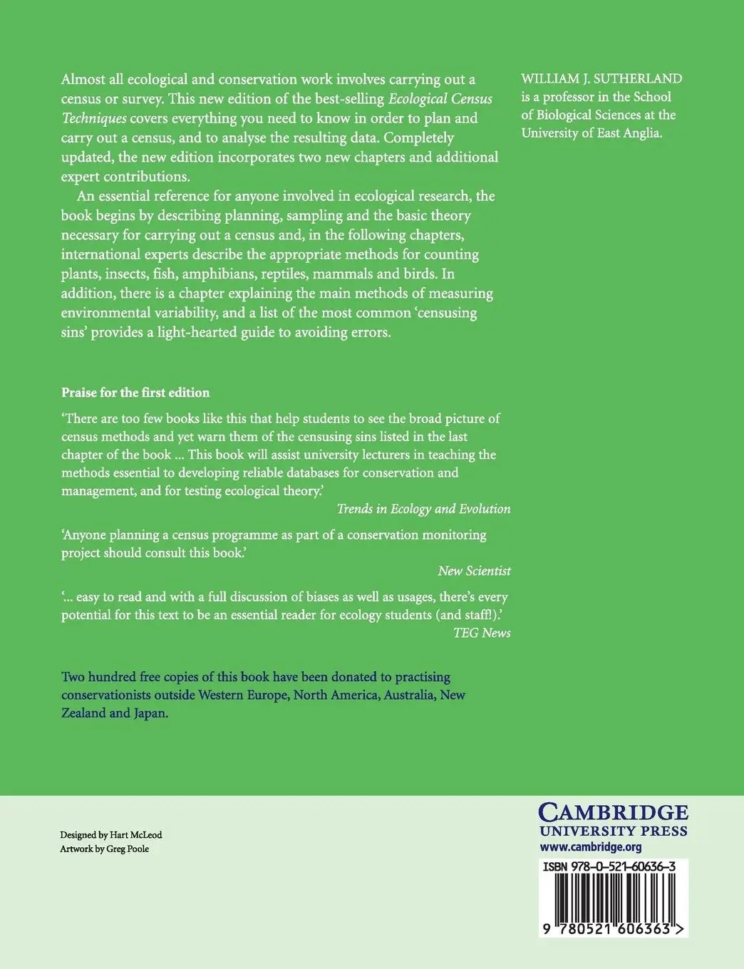 Rückseite: 9780521606363 | Ecological Census Techniques 2ed | William J. Sutherland | Taschenbuch