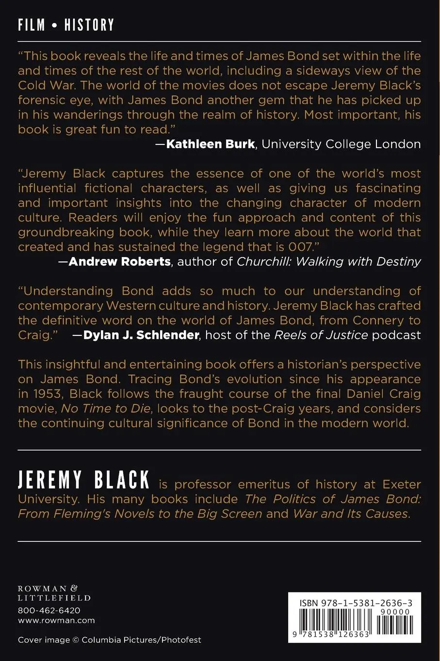 Rückseite: 9781538126363 | The World of James Bond | The Lives and Times of 007 | Jeremy Black
