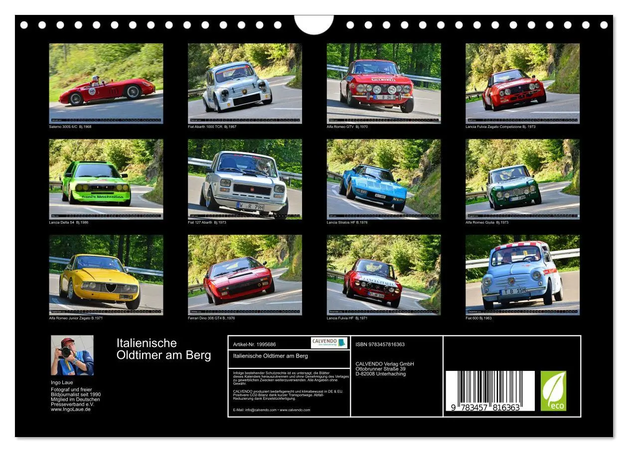 Bild: 9783457816363 | Italienische Oldtimer am Berg (Wandkalender 2026 DIN A4 quer),...