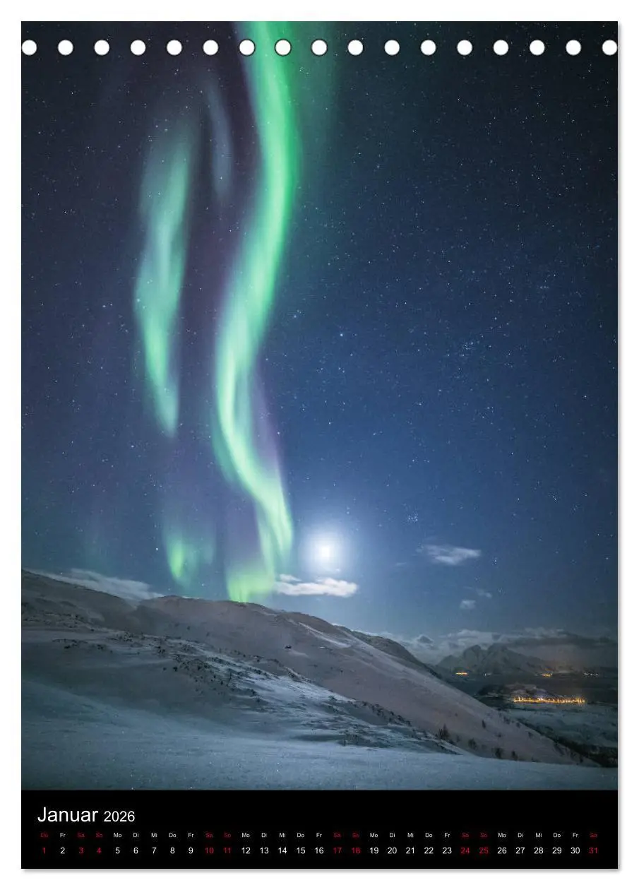 Bild: 9783516386363 | Nordlichtnächte (Tischkalender 2026 DIN A5 hoch), CALVENDO...