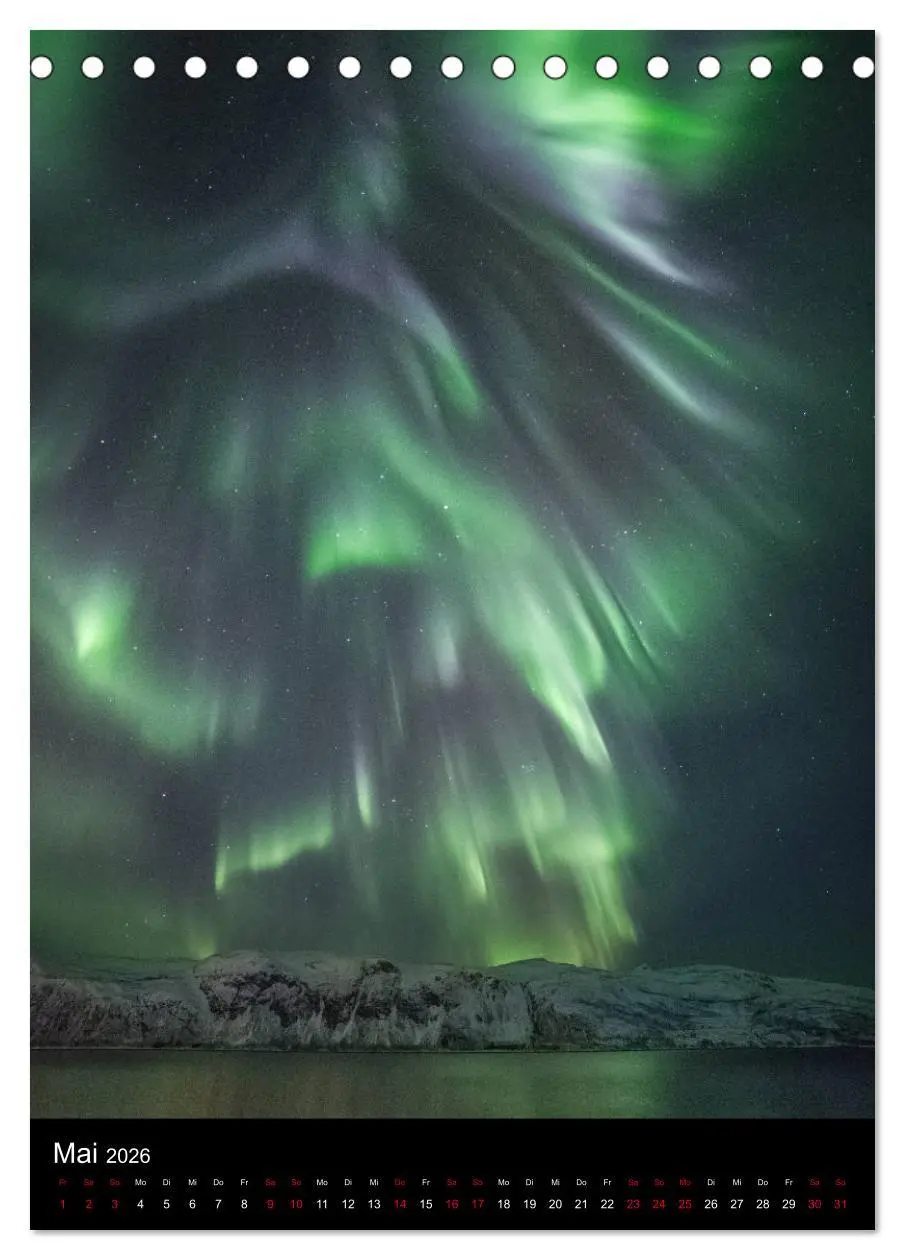 Bild: 9783516386363 | Nordlichtnächte (Tischkalender 2026 DIN A5 hoch), CALVENDO...