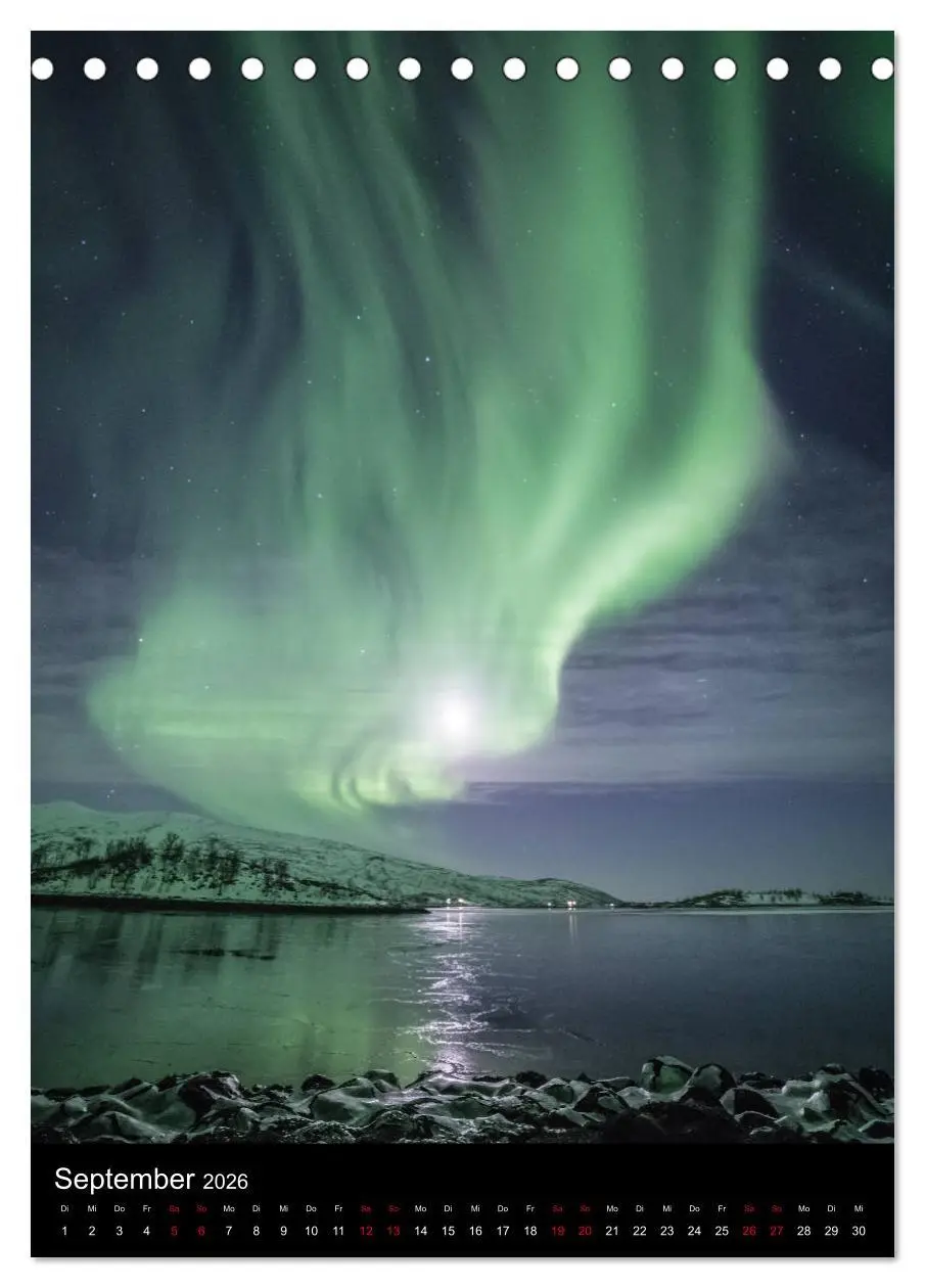 Bild: 9783516386363 | Nordlichtnächte (Tischkalender 2026 DIN A5 hoch), CALVENDO...