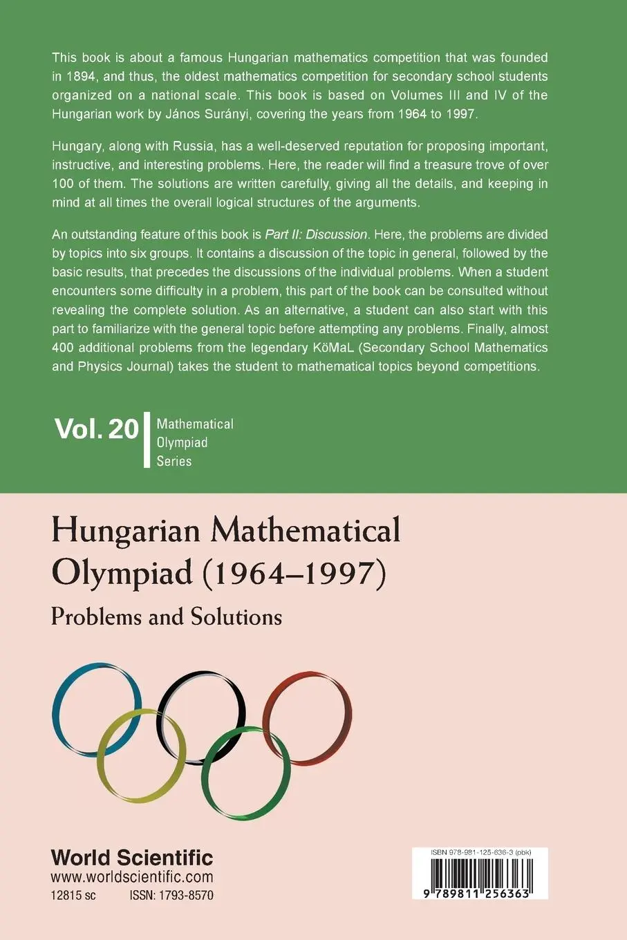 Rückseite: 9789811256363 | HUNGARIAN MATHEMATICAL OLYMPIAD (1964-1997) | Leng | Taschenbuch