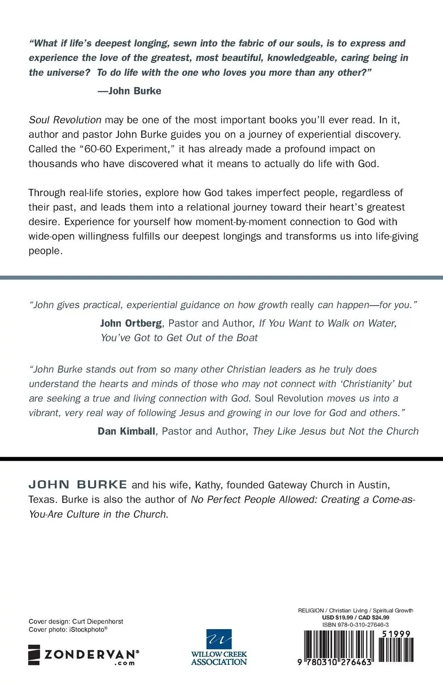 Rückseite: 9780310276463 | Soul Revolution | How Imperfect People Become All God Intended | Burke