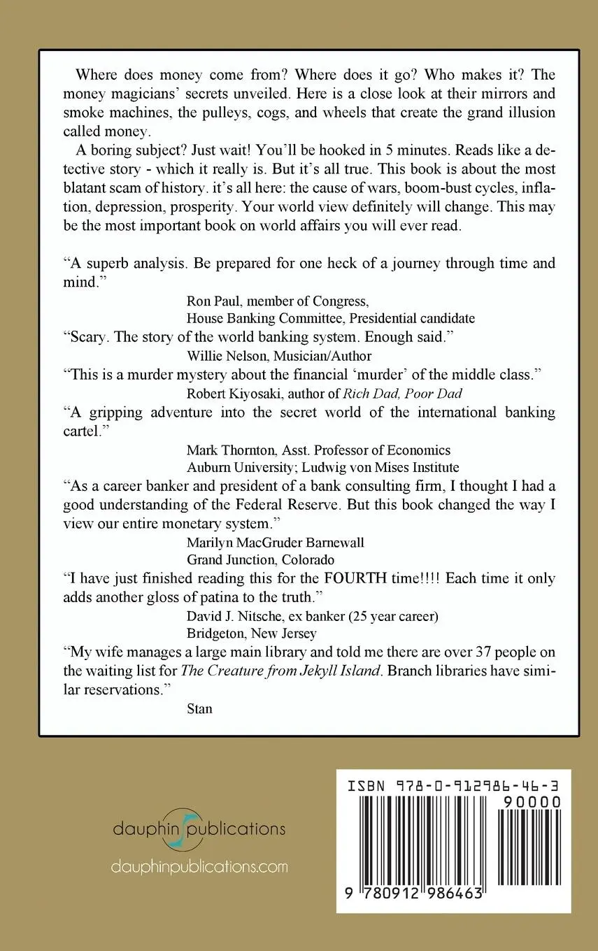 Rückseite: 9780912986463 | The Creature from Jekyll Island | A Second Look at the Federal Reserve