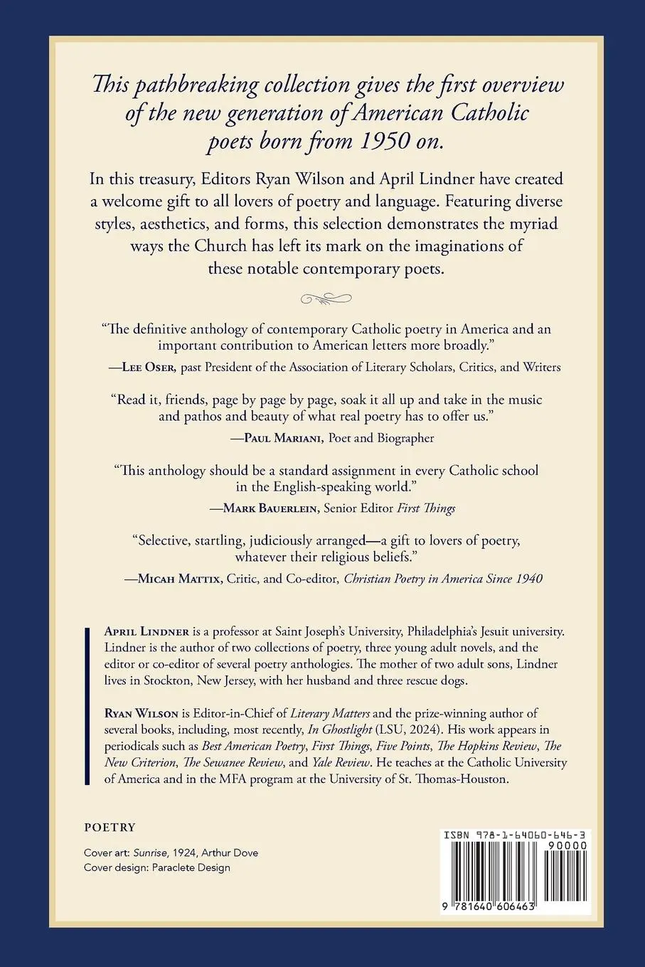 Rückseite: 9781640606463 | Contemporary Catholic Poetry | An Anthology | April Lindner | Buch