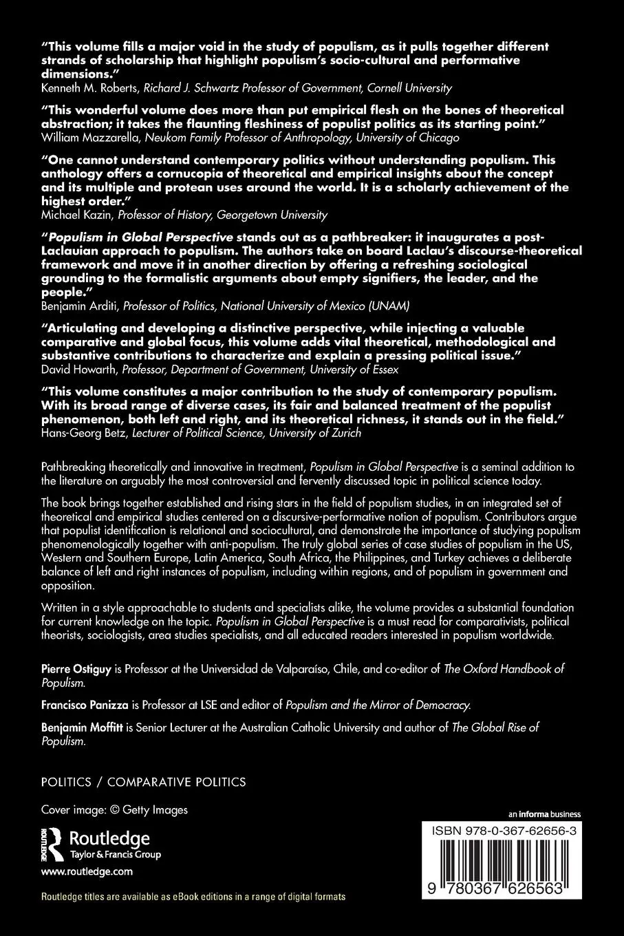 Rückseite: 9780367626563 | Populism in Global Perspective | Pierre Ostiguy (u. a.) | Taschenbuch