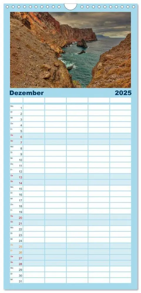 Bild: 9783457106563 | Familienplaner 2025 - Madeira - blaues Wasser, grüne Berge, bunte...