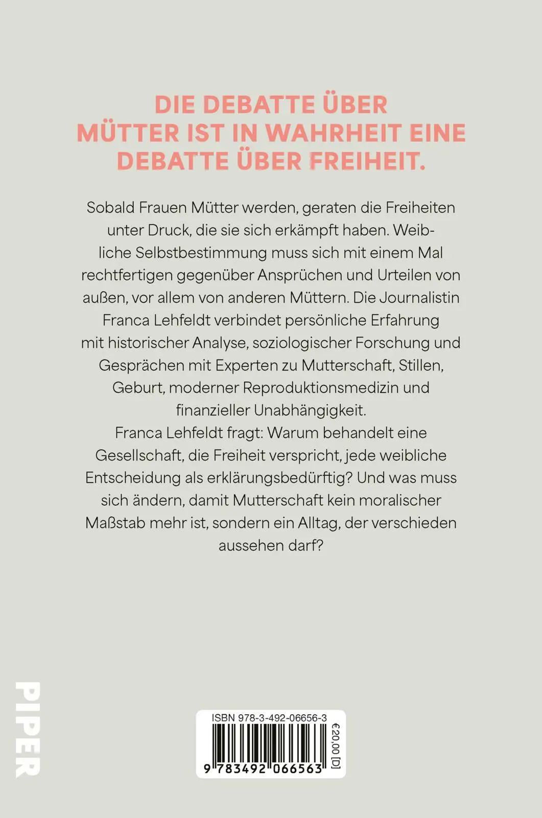 Rückseite: 9783492066563 | Gute Mütter, schlechte Mütter | Franca Lehfeldt | Taschenbuch | 288 S.