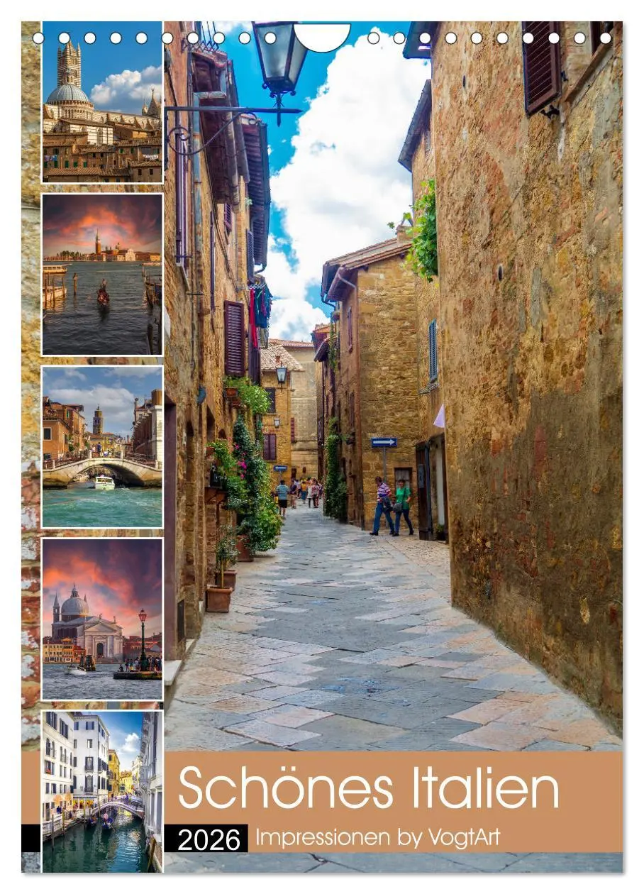 Cover: 9783516366563 | Schönes Italien. Impressionen by VogtArt (Wandkalender 2026 DIN A4...